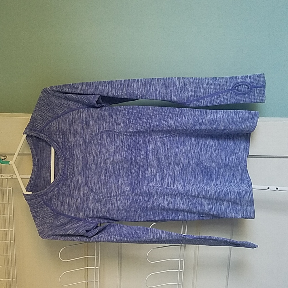 Lululemon Athletica Swiftly Tech Long Sleeve Shirt Crewneck Heathered Thumbholes